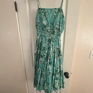 Maurices Blue and Green Pleated Sundress